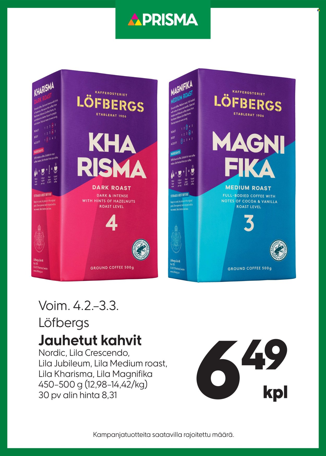 PRISMA tarjoukset - Alkaen KE 4.2.2026