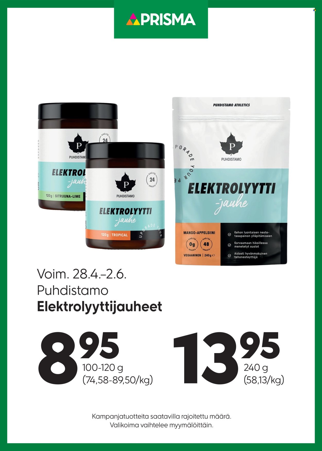 PRISMA tarjoukset - Alkaen TI 28.4.2026