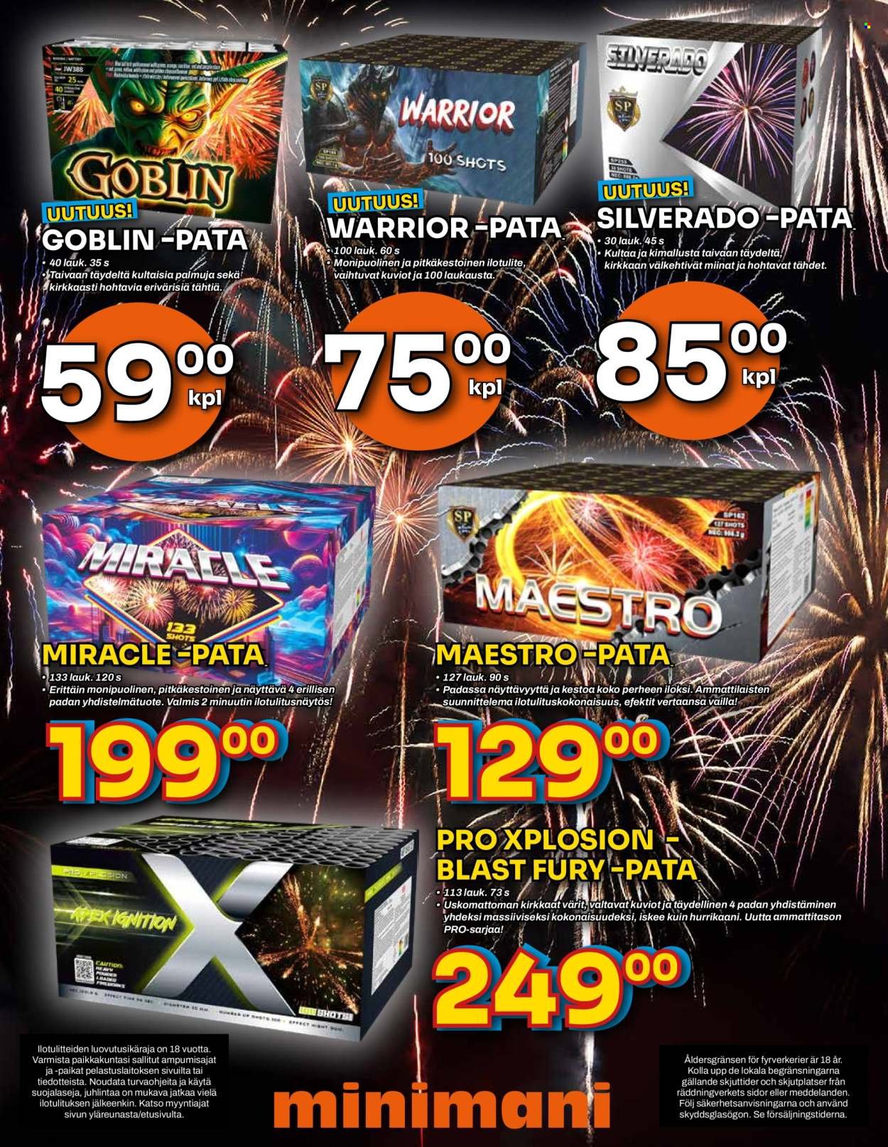 MINIMANI tarjoukset - Alkaen MA 29.12.2025