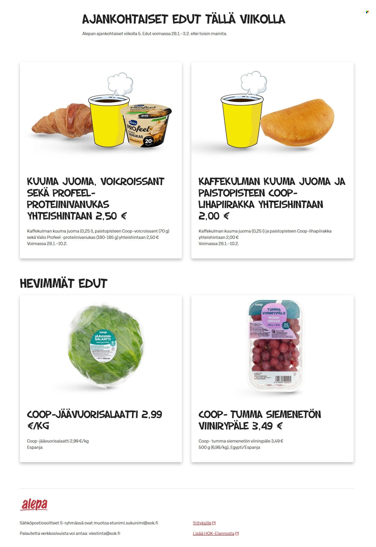 ALEPA tarjoukset - Alkaen KE 28.1.2026