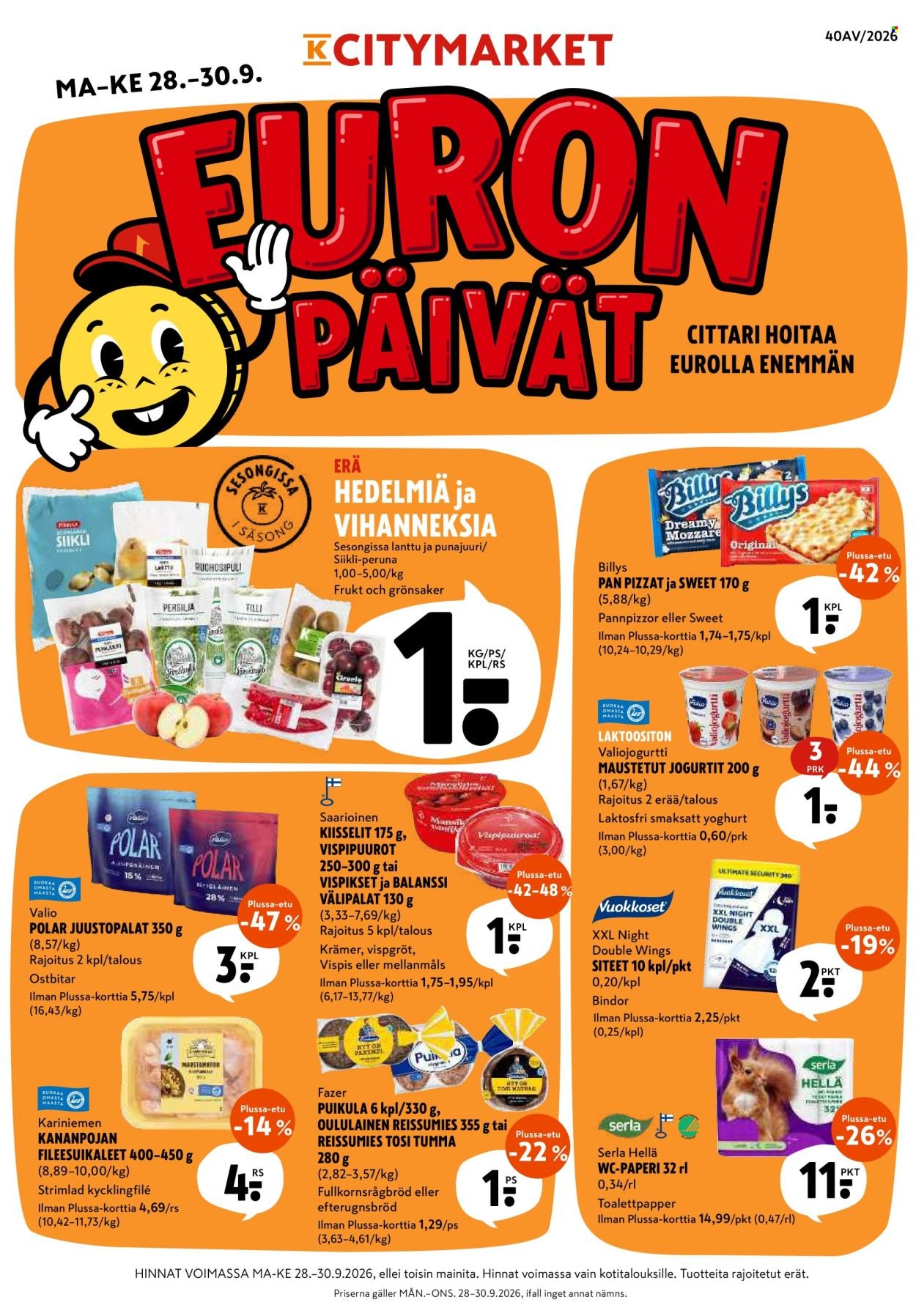 K-CITYMARKET tarjoukset - Alkaen MA 28.9.2026