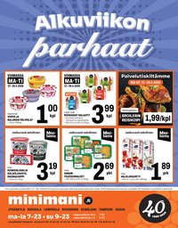 MINIMANI tarjoukset - Alkaen MA 27.4.2026