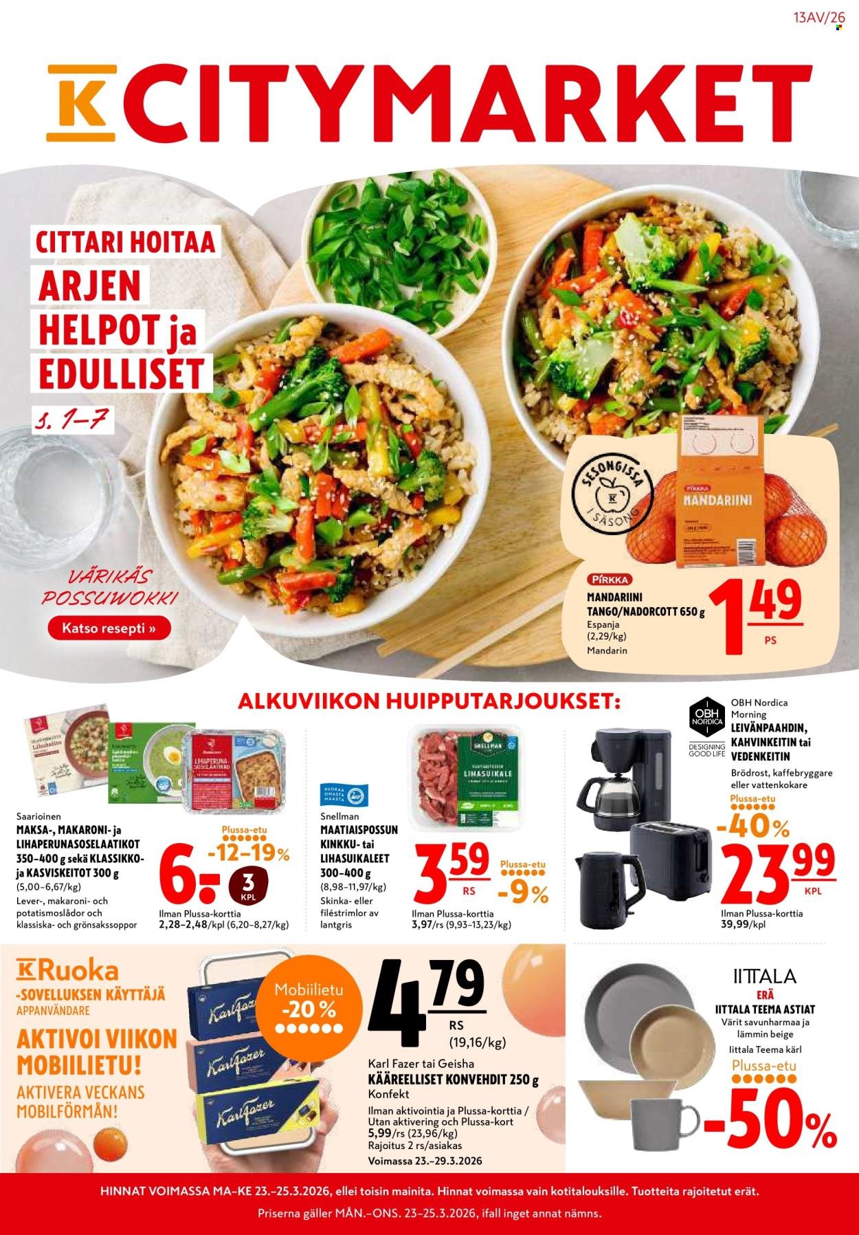 K-CITYMARKET tarjoukset - Alkaen MA 23.3.2026