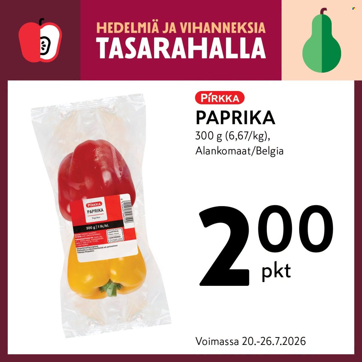 K-MARKET tarjoukset - Alkaen MA 20.7.2026