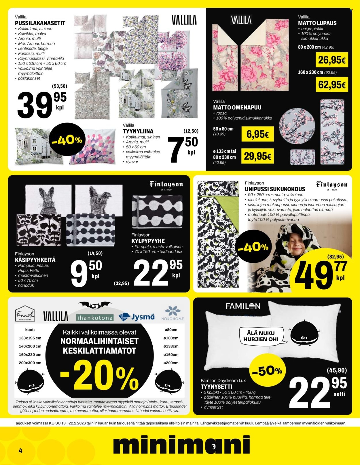 MINIMANI tarjoukset - Alkaen KE 18.2.2026