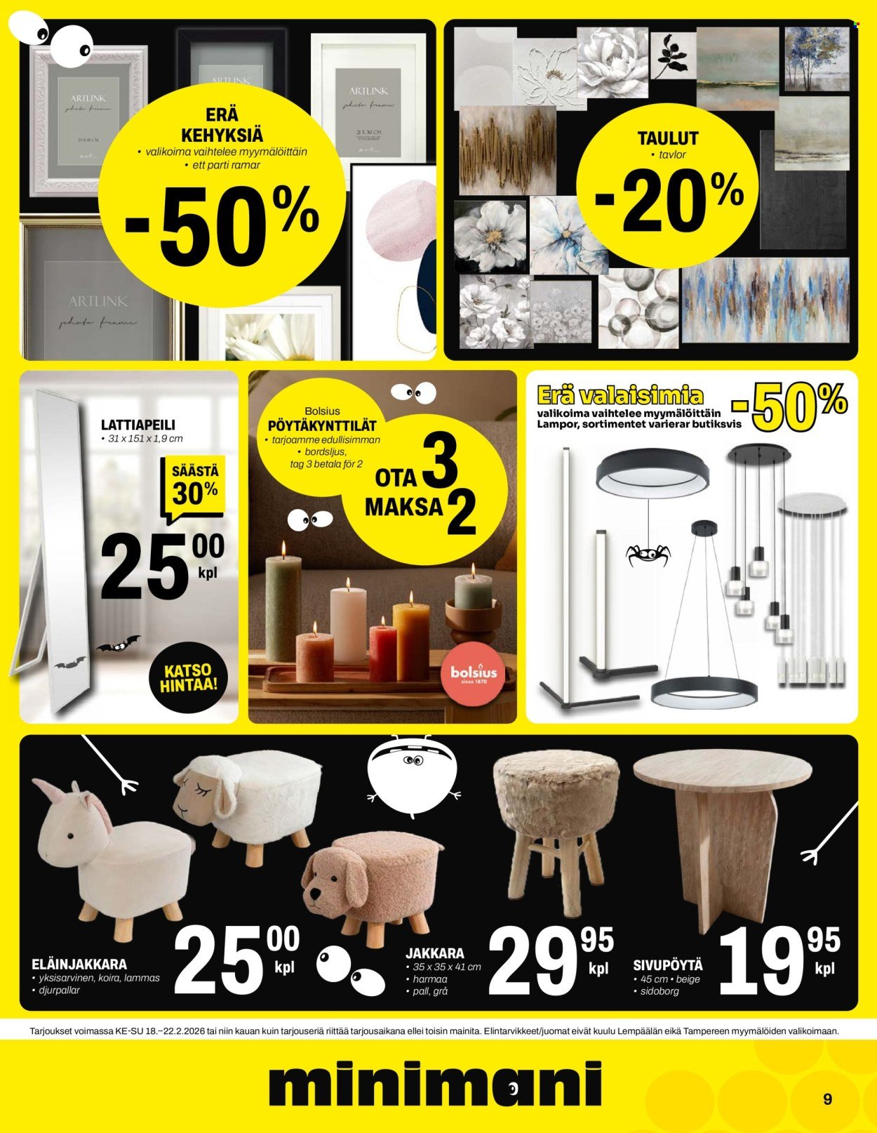 MINIMANI tarjoukset - Alkaen KE 18.2.2026