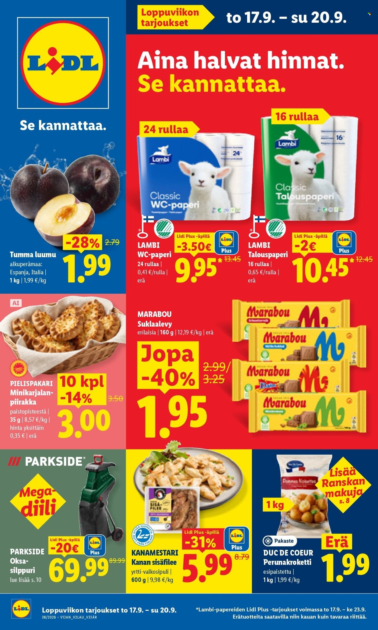 LIDL tarjoukset - Alkaen TO 17.9.2026