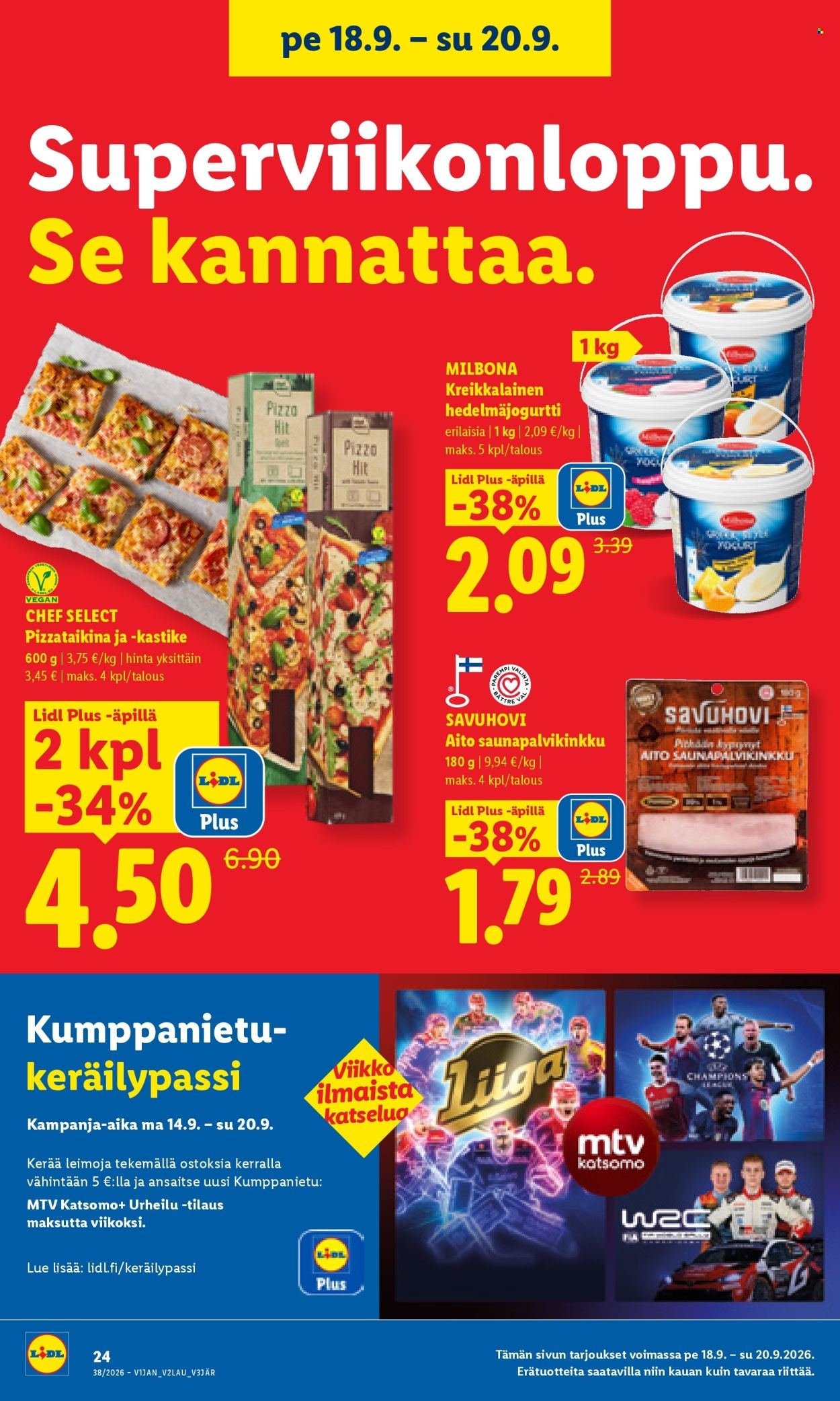LIDL tarjoukset - Alkaen TO 17.9.2026
