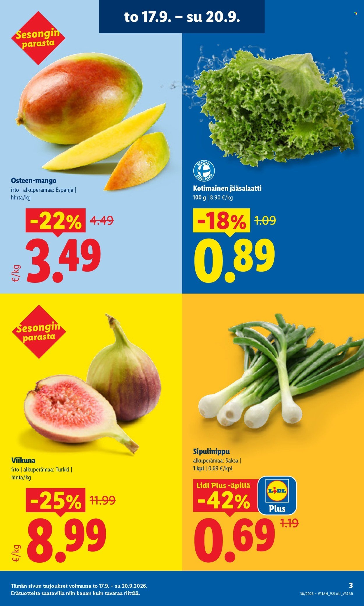 LIDL tarjoukset - Alkaen TO 17.9.2026