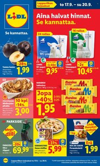 LIDL tarjoukset - Alkaen TO 17.9.2026