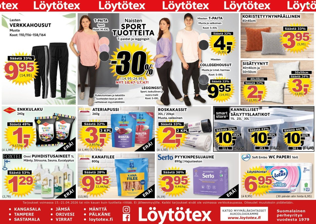 LÖYTÖTEX tarjoukset - Alkaen KE 15.4.2026