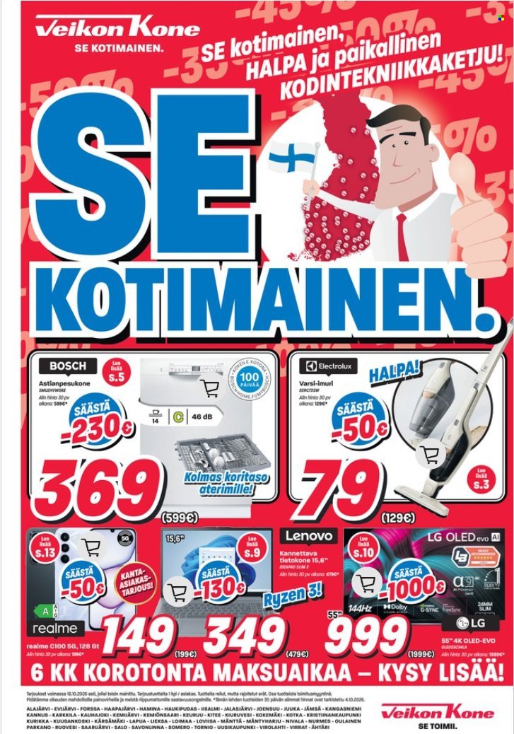 VEIKON KONE tarjoukset - Alkaen MA 5.10.2026