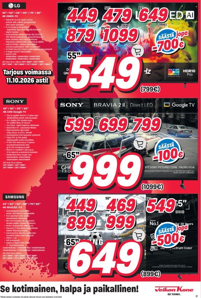 VEIKON KONE tarjoukset - Alkaen MA 5.10.2026