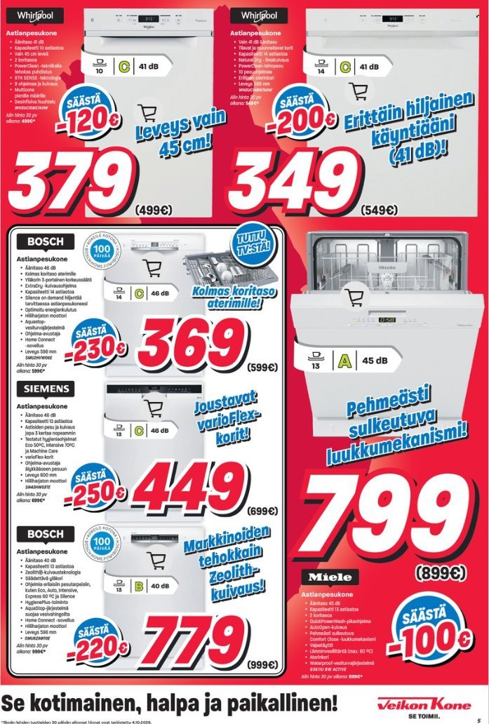 VEIKON KONE tarjoukset - Alkaen MA 5.10.2026