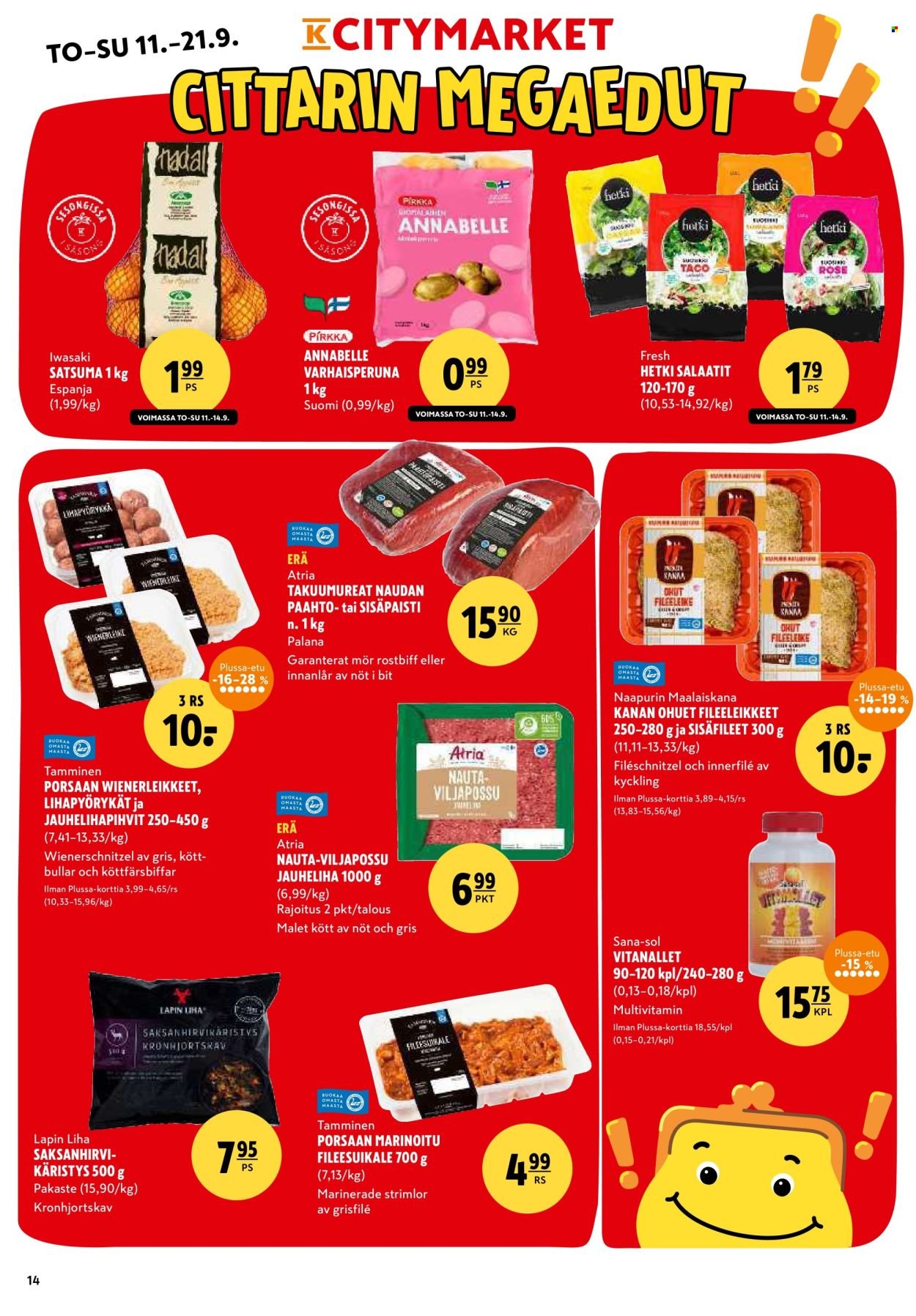 K-CITYMARKET tarjoukset - Alkaen TO 11.9.2025 (2025-09-11 - 2025-09-21)
