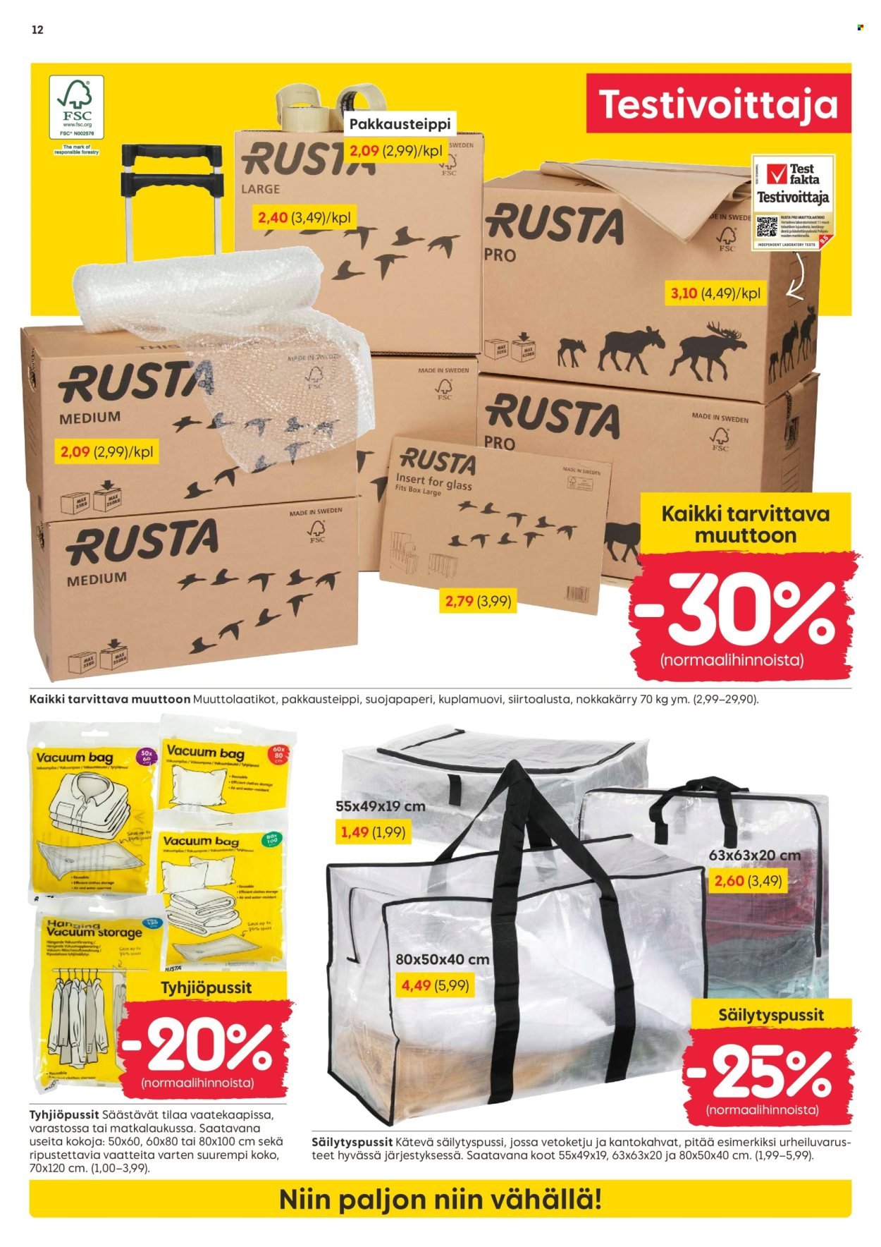 RUSTA tarjoukset - Alkaen MA 18.5.2026
