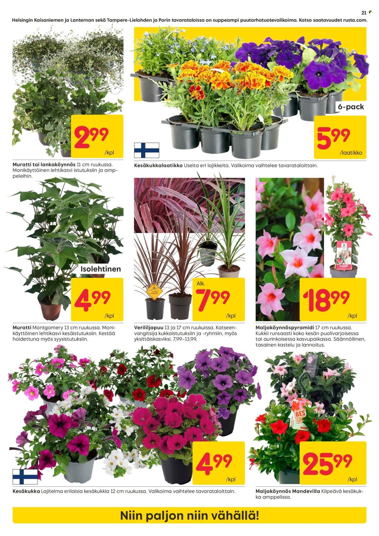 RUSTA tarjoukset - Alkaen MA 18.5.2026