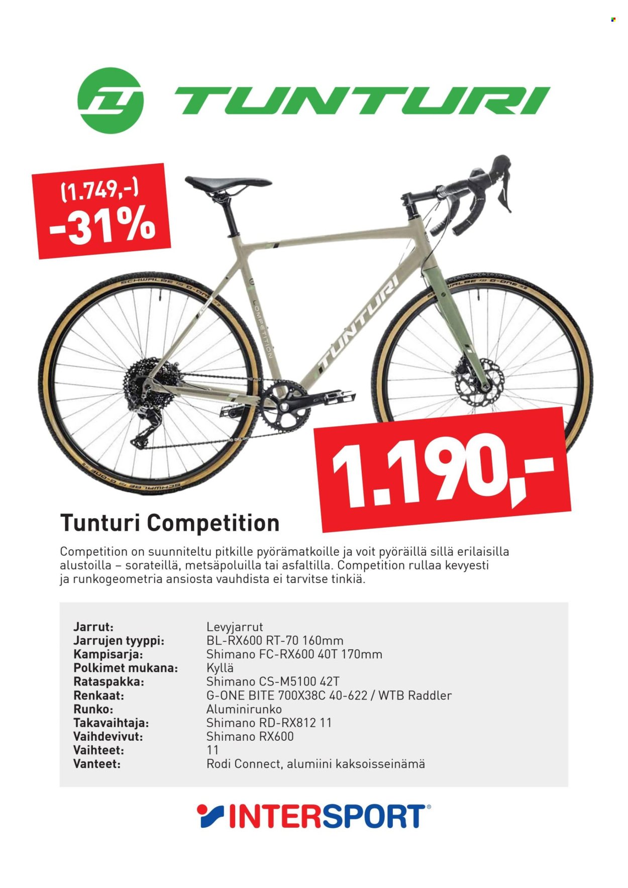 INTERSPORT tarjoukset - Pyöräpoistot Intersport Seinäjoelta!