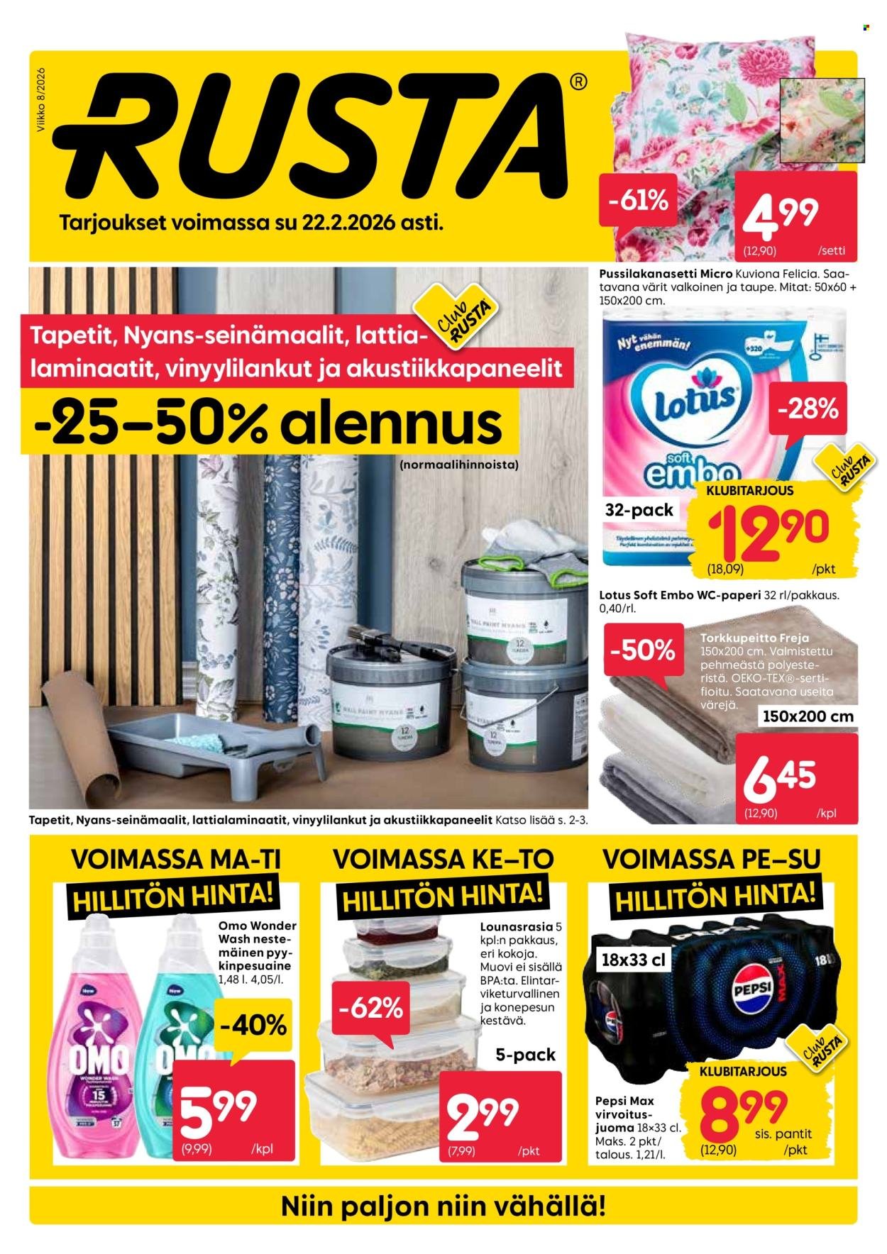 RUSTA tarjoukset - Alkaen MA 16.2.2026