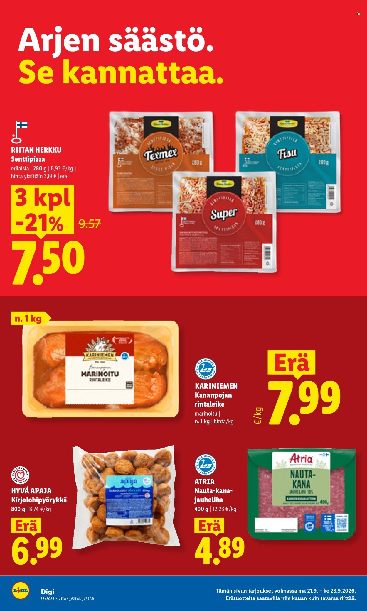 LIDL tarjoukset - Alkaen MA 21.9.2026