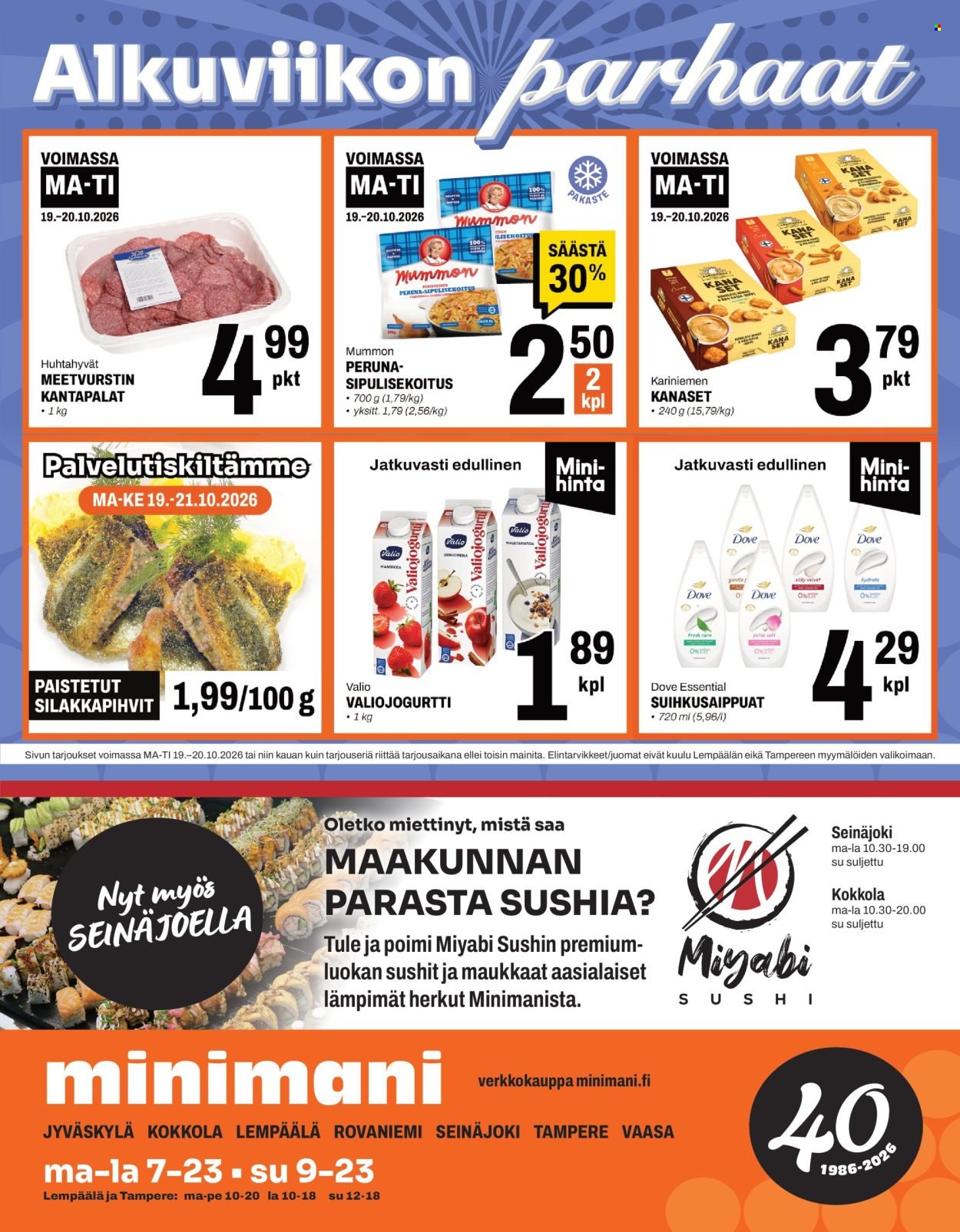 MINIMANI tarjoukset - Alkaen MA 19.10.2026