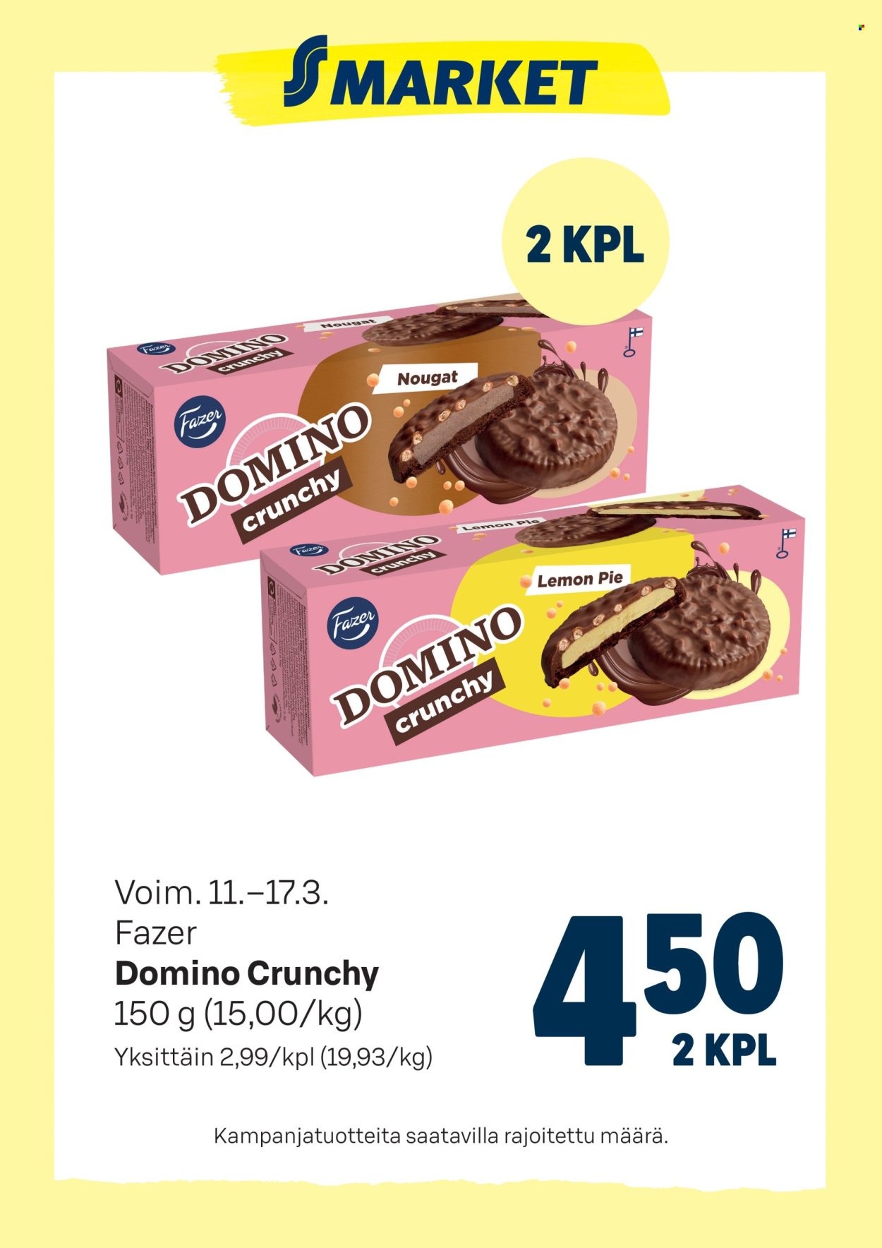 S-MARKET tarjoukset - Domino crunchy