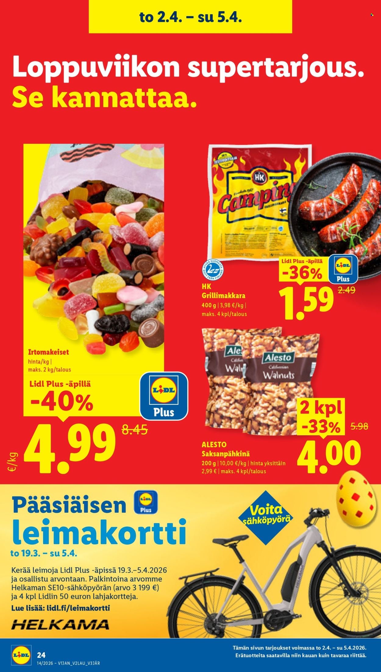 LIDL tarjoukset - Alkaen KE 1.4.2026