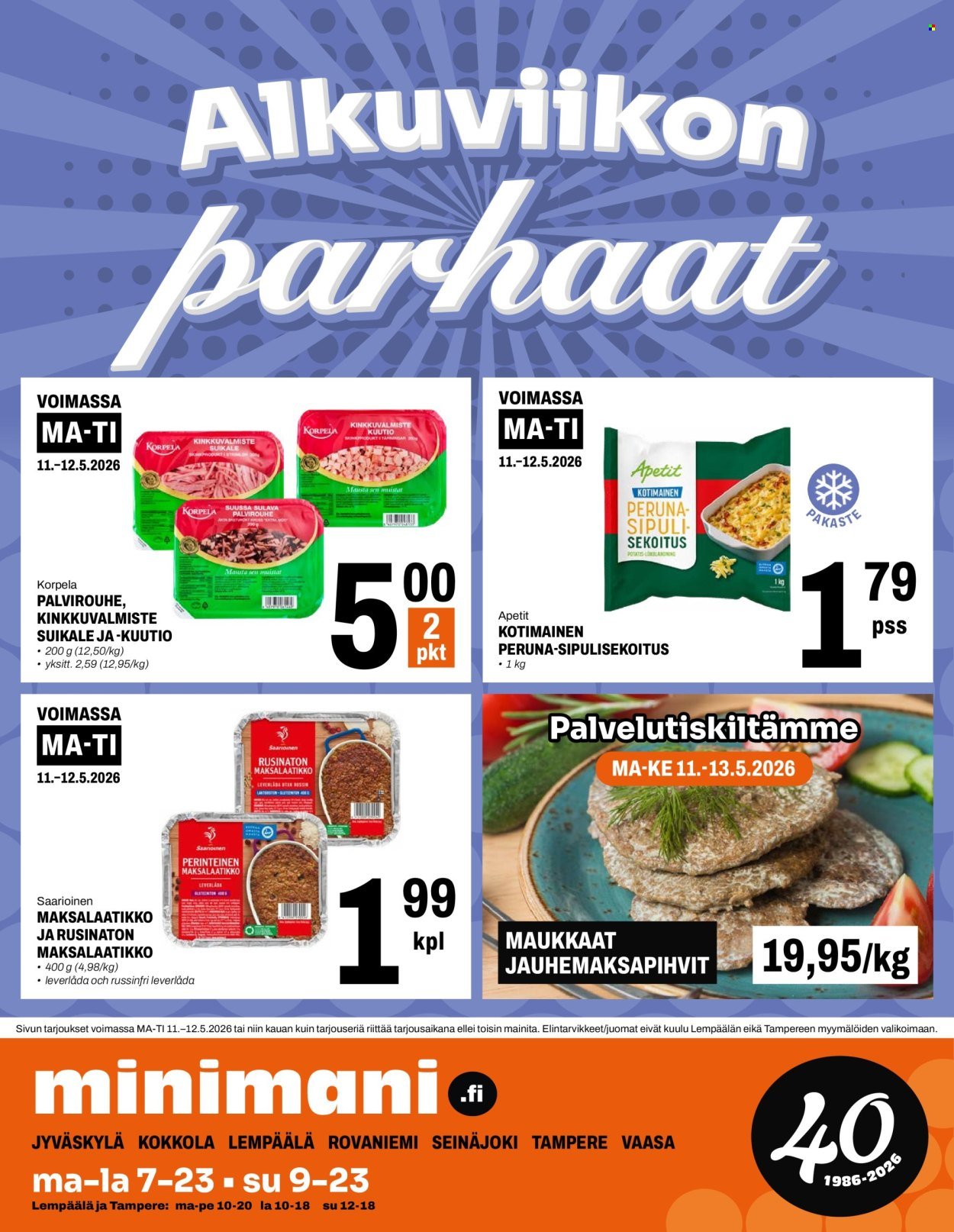 MINIMANI tarjoukset - Alkaen KE 6.5.2026