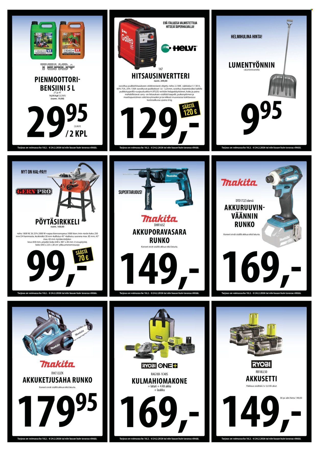 TUURI tarjoukset - Alkaen KE 18.2.2026
