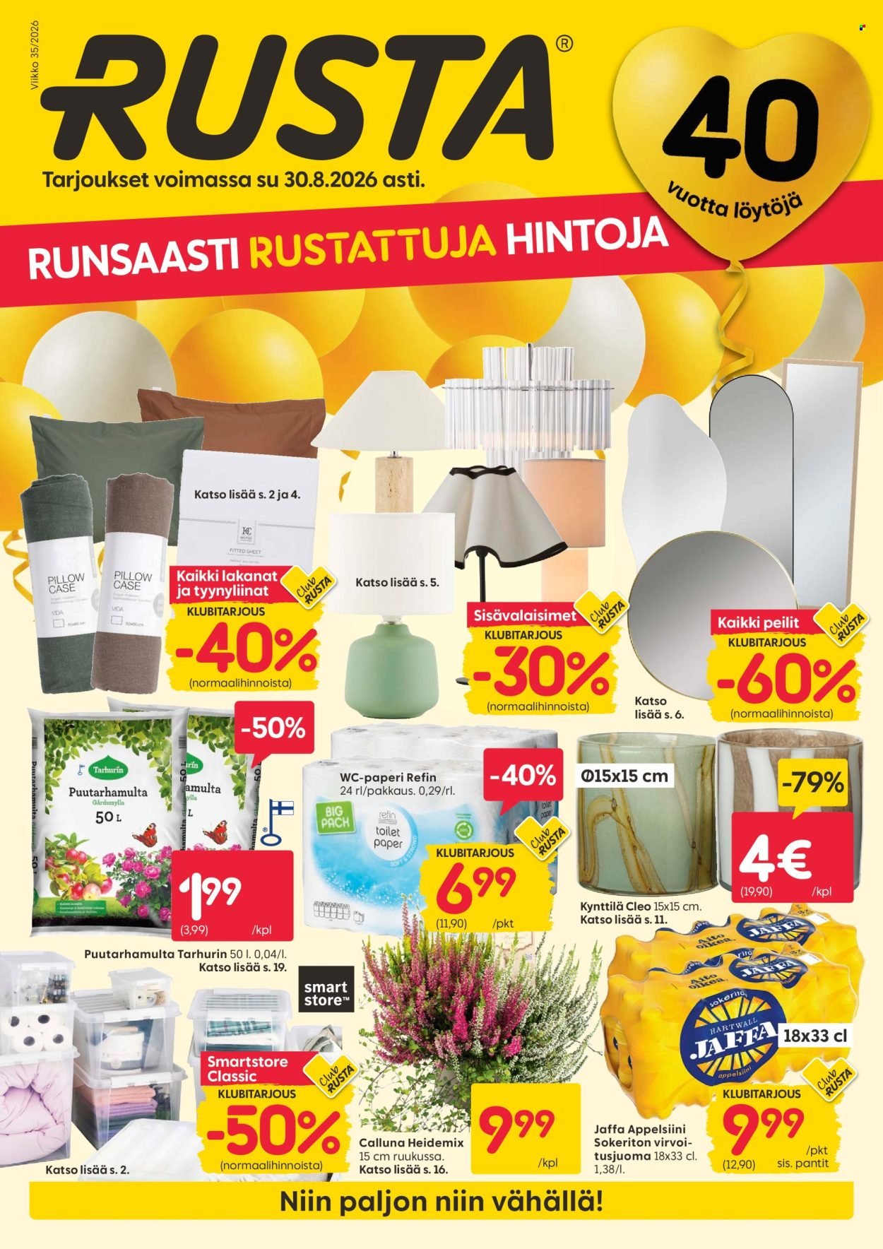 RUSTA tarjoukset - Alkaen MA 24.8.2026