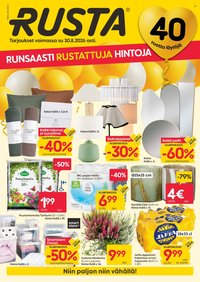 RUSTA tarjoukset - Alkaen MA 24.8.2026