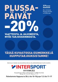 INTERSPORT tarjoukset - Plussapäivät
