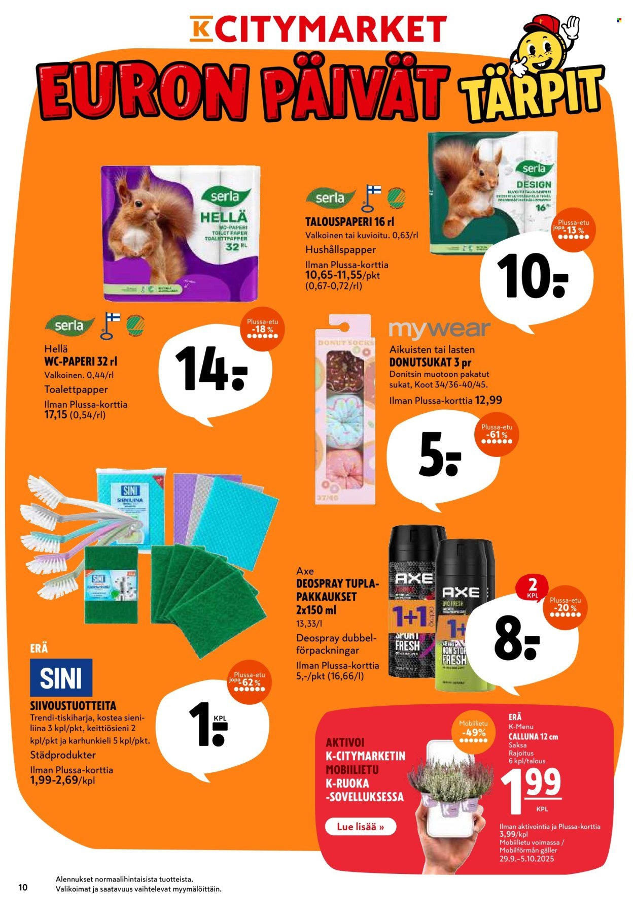 K-CITYMARKET tarjoukset - Alkaen MA 29.9.2025 (2025-09-29 - 2025-10-01)