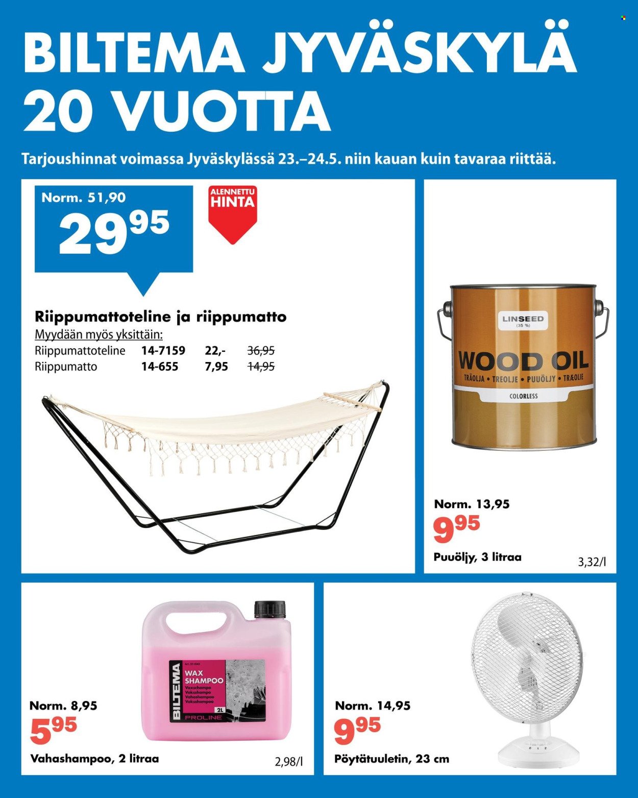 BILTEMA tarjoukset - Alkaen LA 23.5.2026