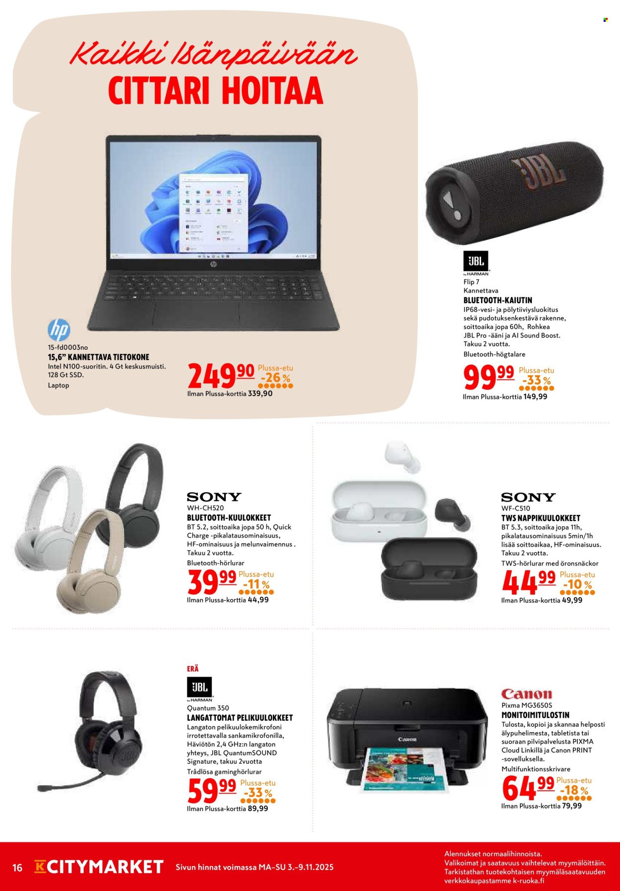 K-CITYMARKET tarjoukset - Alkaen MA 3.11.2025 (2025-11-03 - 2025-11-09)