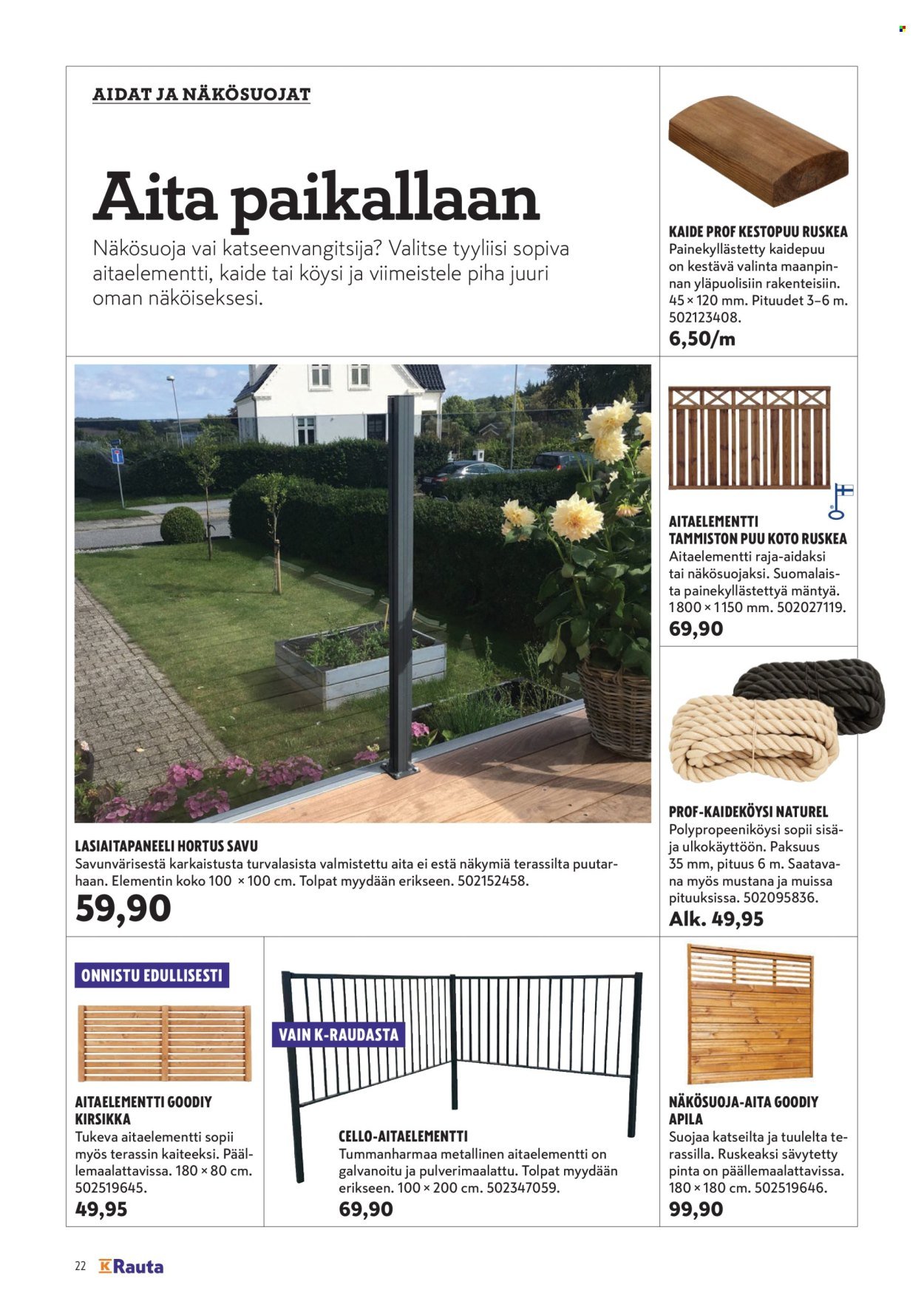 K-RAUTA tarjoukset - Pihalla