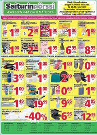 SAITURINPÖRSSI tarjoukset - Alkaen TO 29.10.2026