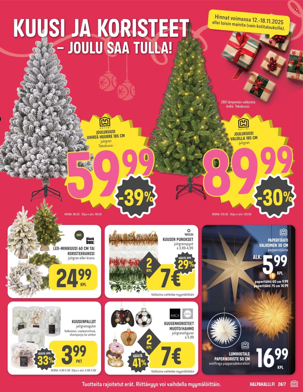 HALPAHALLI tarjoukset - Uusin tarjouslehtemme (2025-11-12 - 2025-11-18)