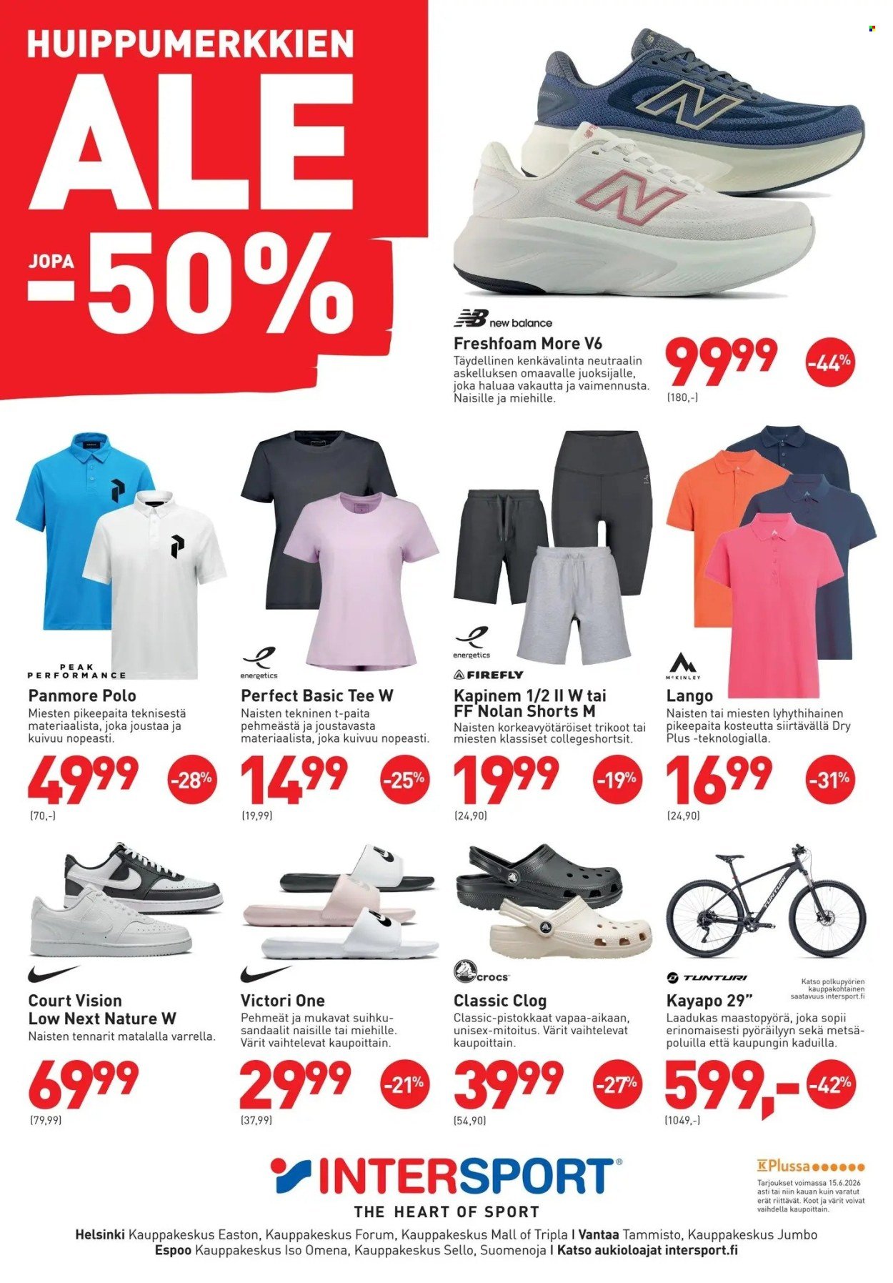 INTERSPORT tarjoukset - ALE alkoi Intersportissa!