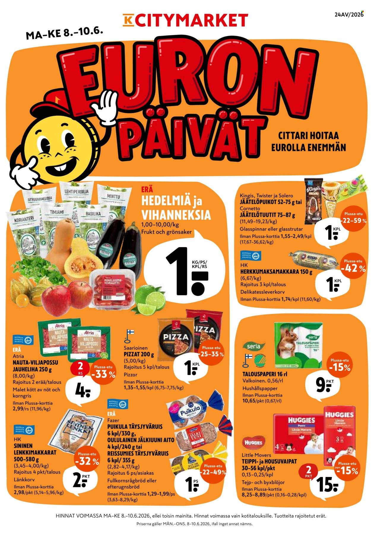 K-CITYMARKET tarjoukset - Alkaen MA 8.6.2026