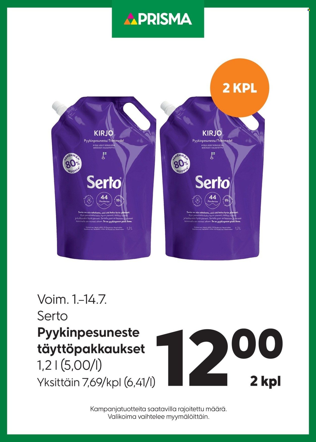 PRISMA tarjoukset - Alkaen KE 1.7.2026