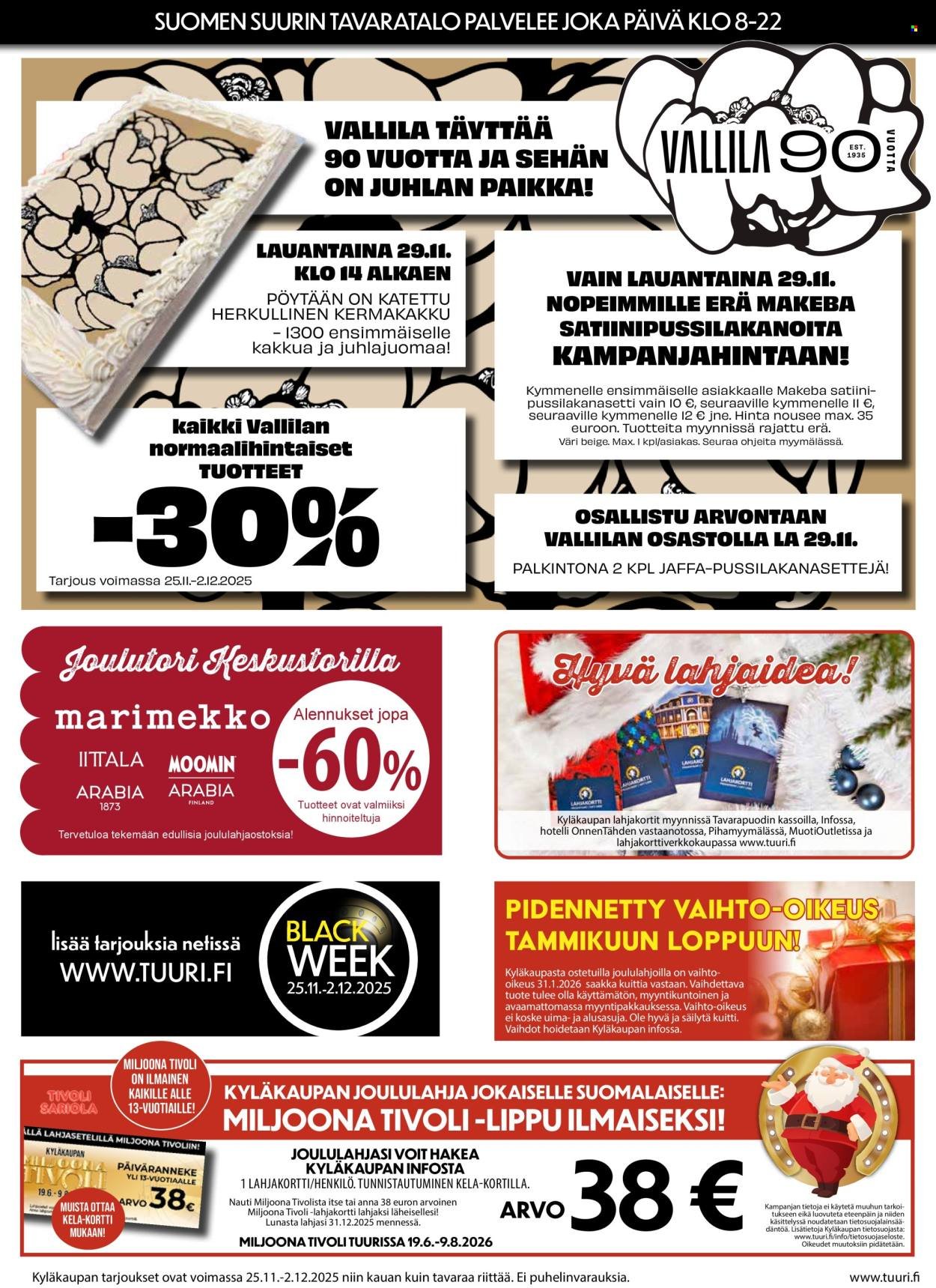 TUURI tarjoukset - Alkaen TI 25.11.2025