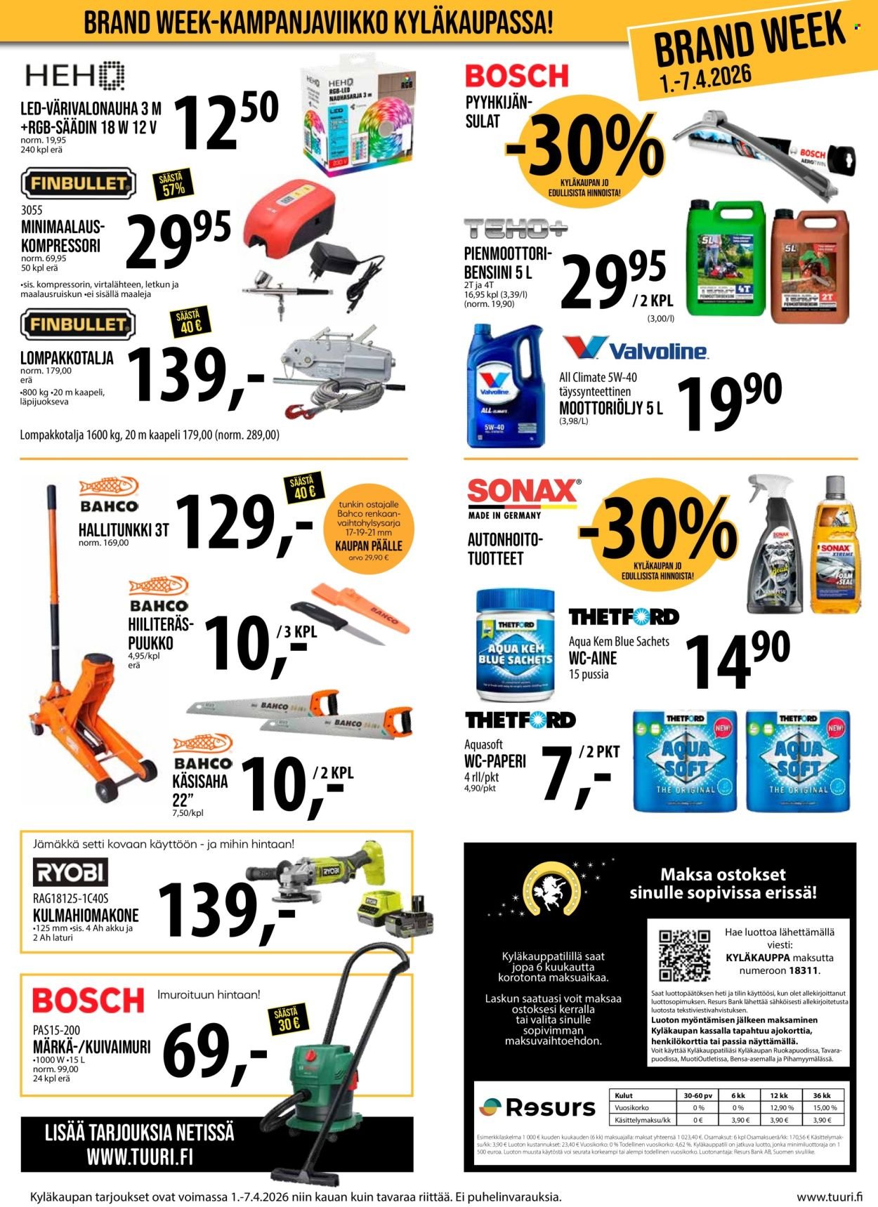 TUURI tarjoukset - Alkaen KE 1.4.2026