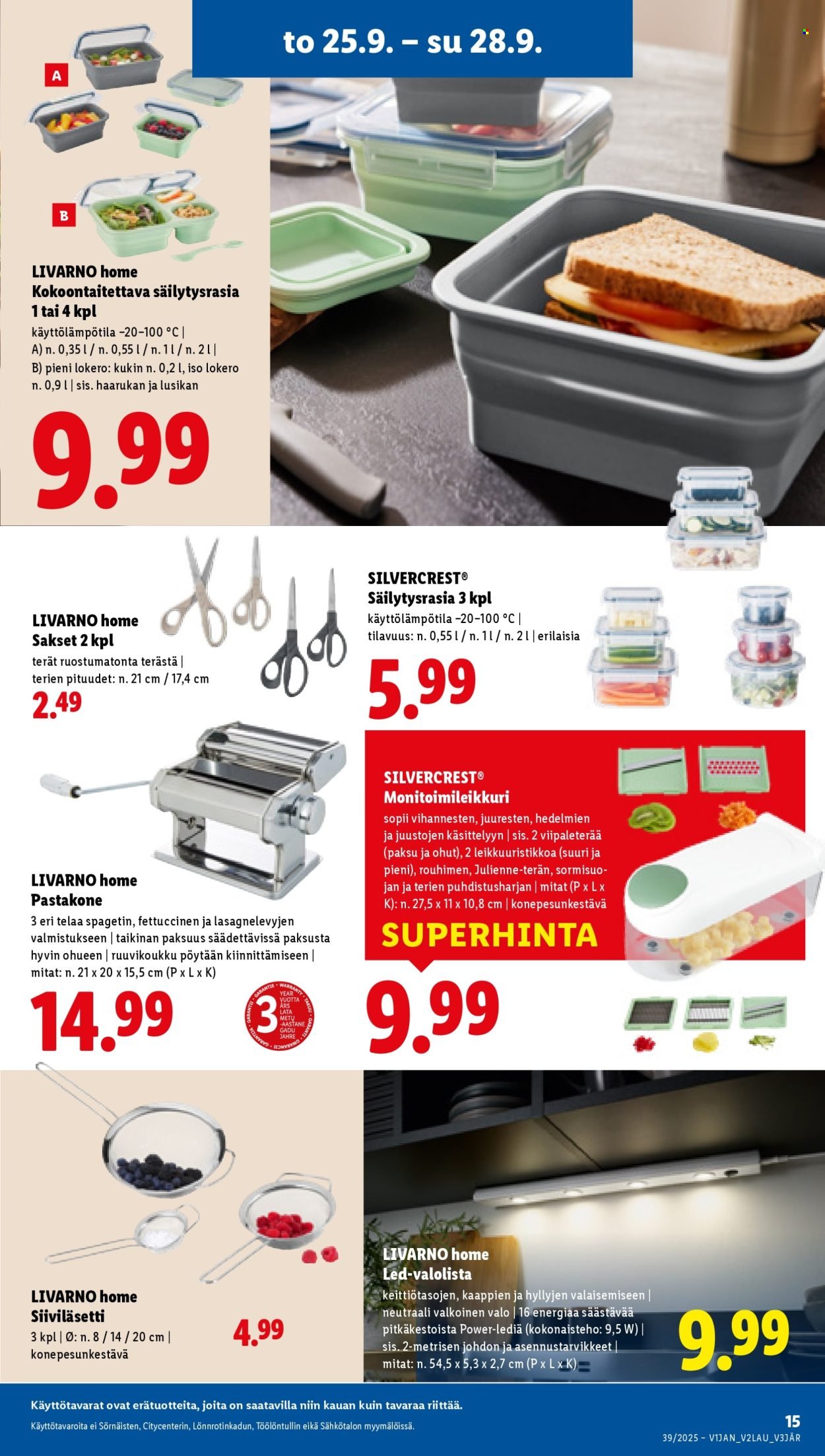 LIDL tarjoukset - Alkaen TO 25.9.2025 (2025-09-25 - 2025-10-01)
