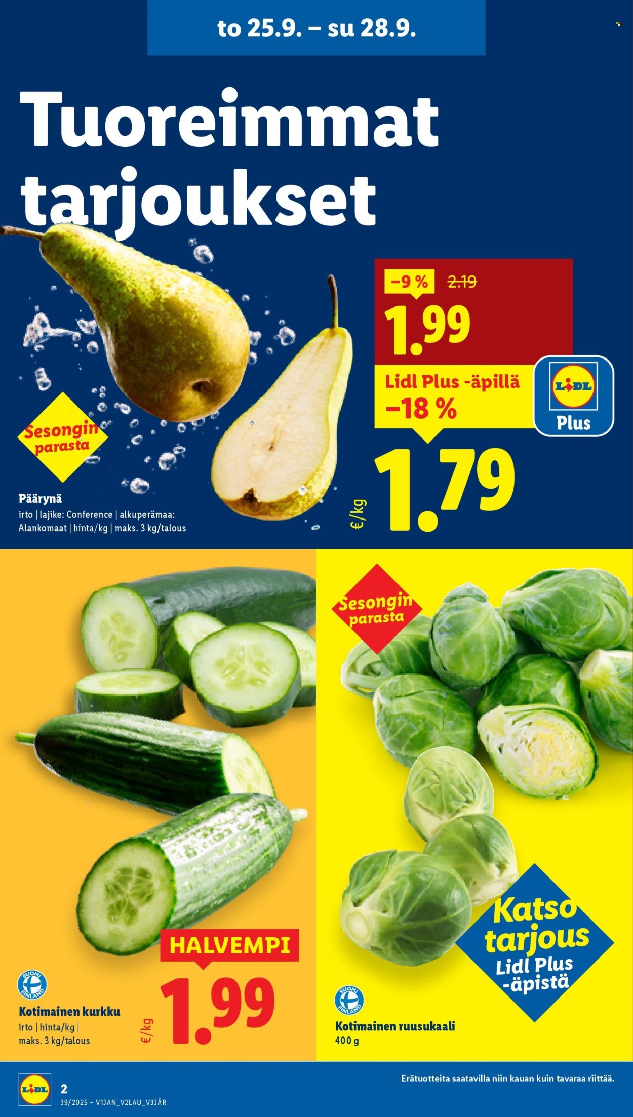 LIDL tarjoukset - Alkaen TO 25.9.2025 (2025-09-25 - 2025-10-01)