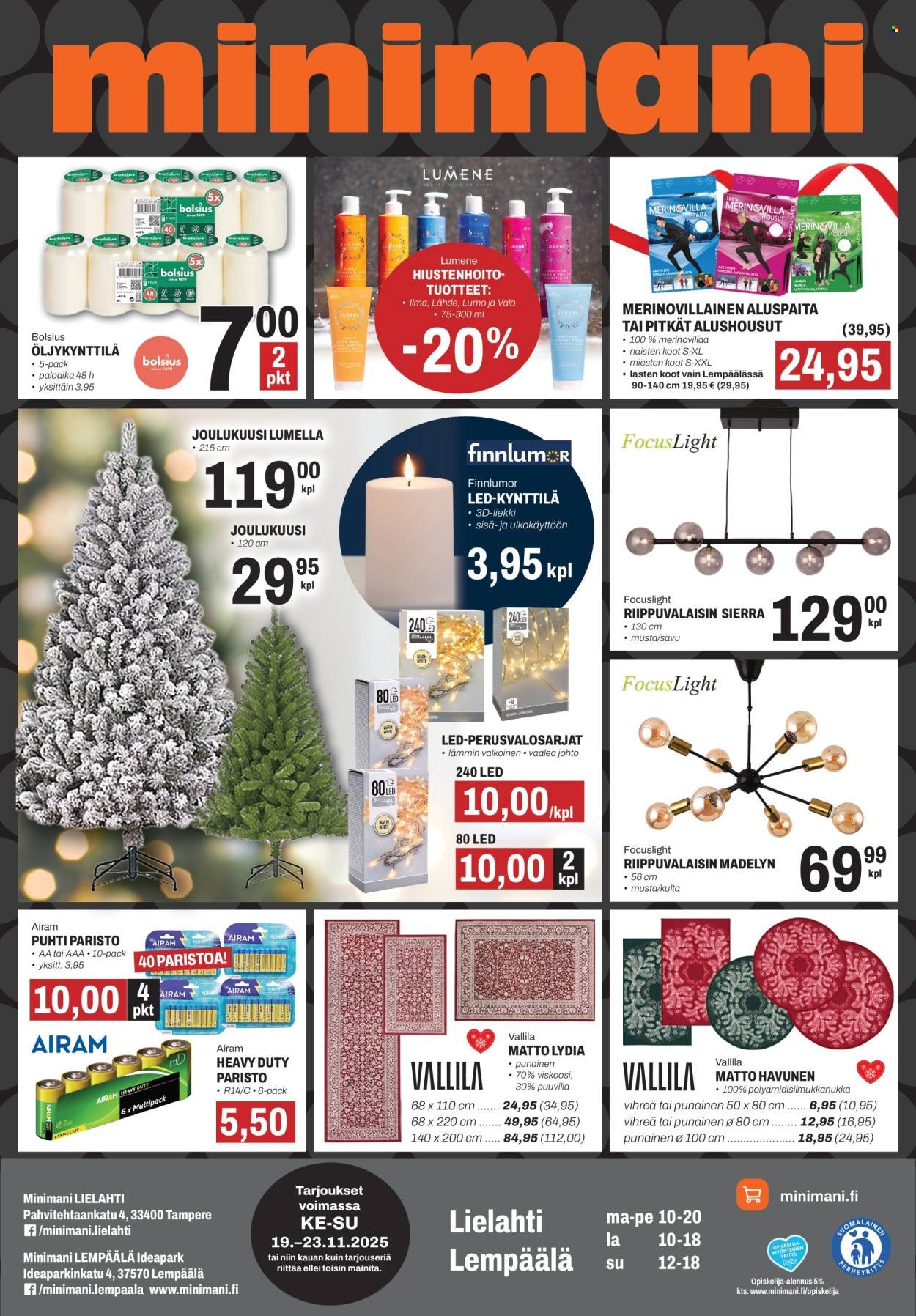 MINIMANI tarjoukset - Alkaen KE 19.11.2025