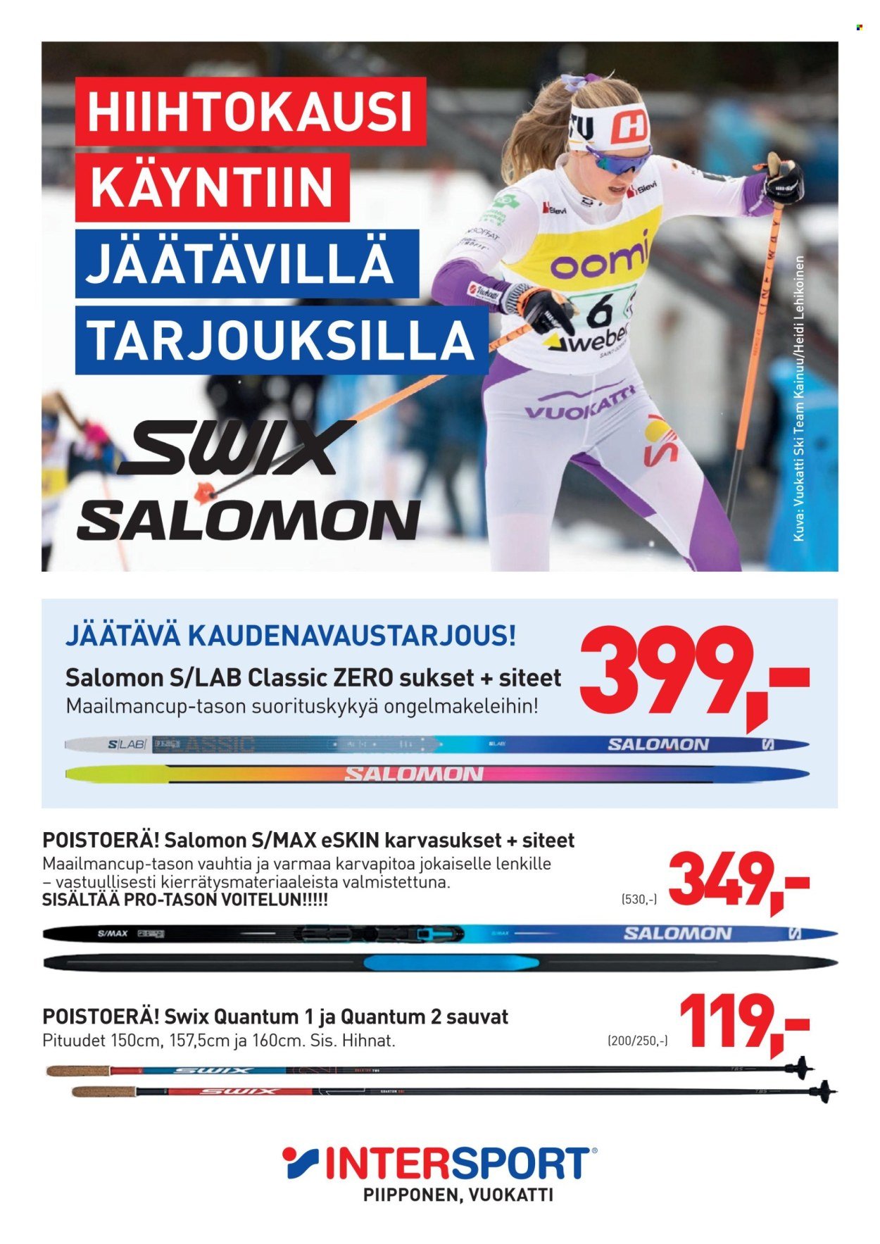 INTERSPORT tarjoukset - Piipposen maastohiihtokuvasto