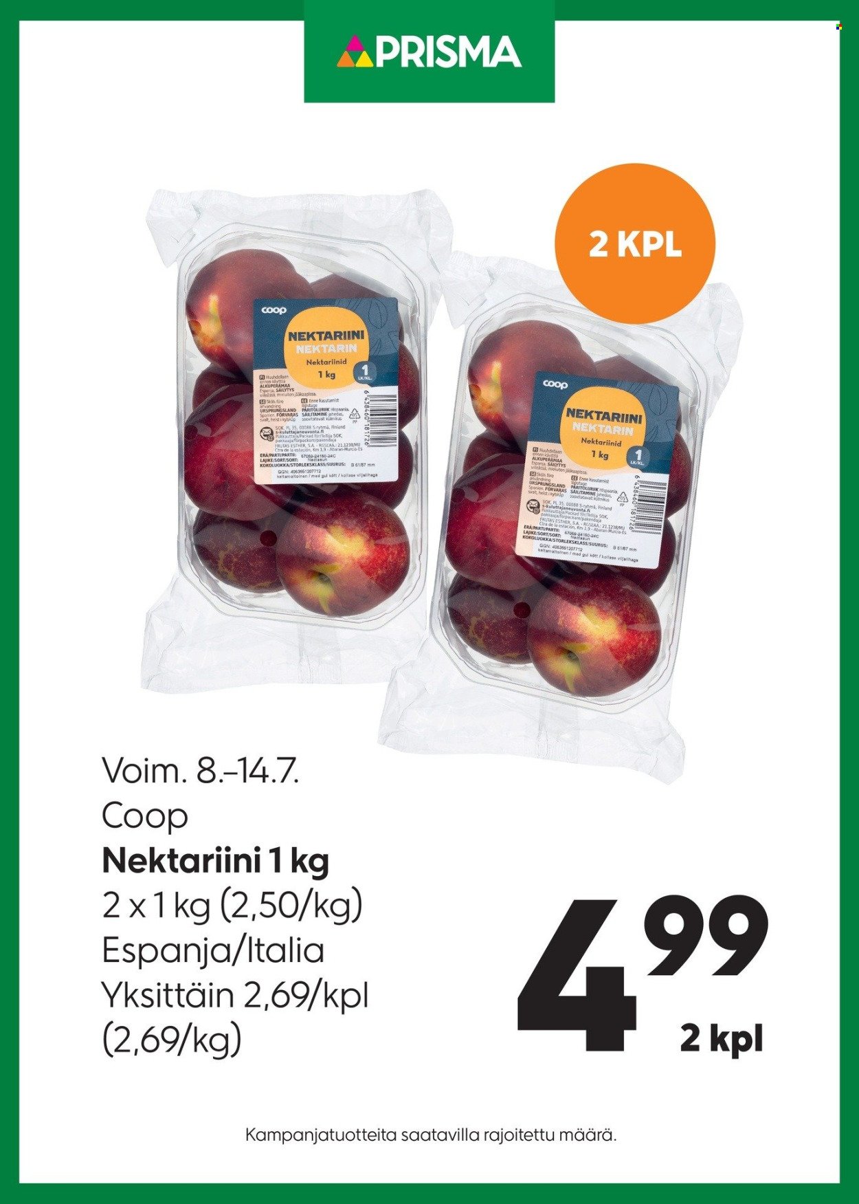 PRISMA tarjoukset - Alkaen KE 8.7.2026