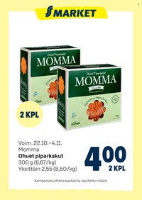 S-MARKET tarjoukset - Momma piparit (2025-10-22 - 2025-11-04)
