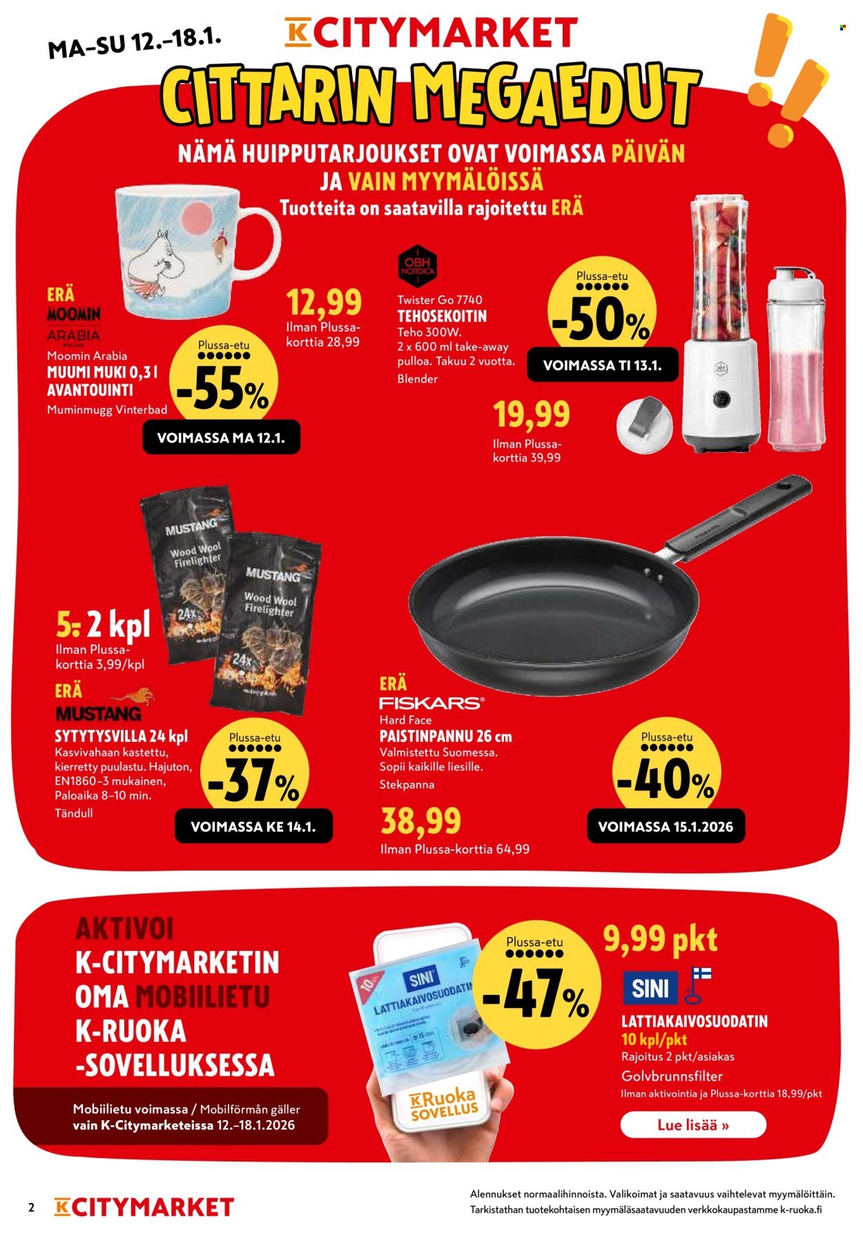 K-CITYMARKET tarjoukset - Alkaen MA 12.1.2026